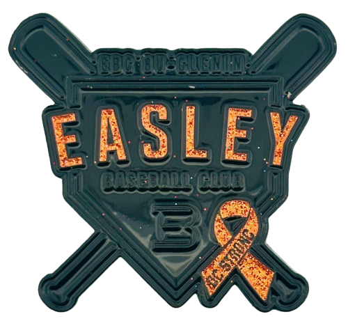 2025 Easley Diecut Raw Glitter Baseball Enamel Pin