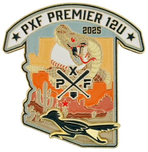 2025 Premier Baseball Arizona Enamel Pin with Spinner about ball pins
