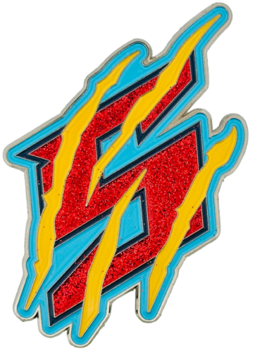 2025 S Claw Marks School Mascot Baseball Enamel Pin