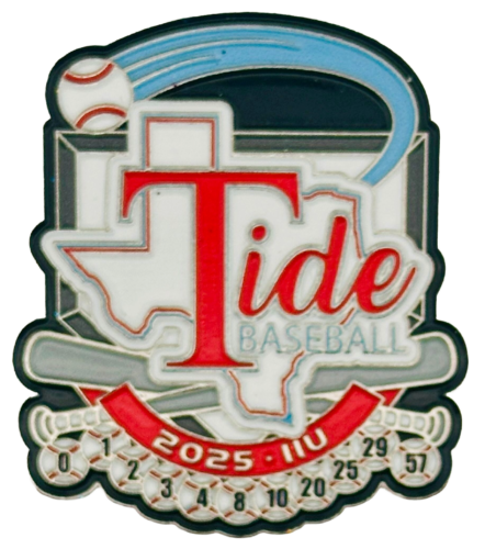2025 Tide Baseball Texas Custom Soft Enamel Pin