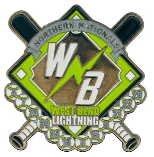 2025 West Bend Lightning Baseball Enamel Pin