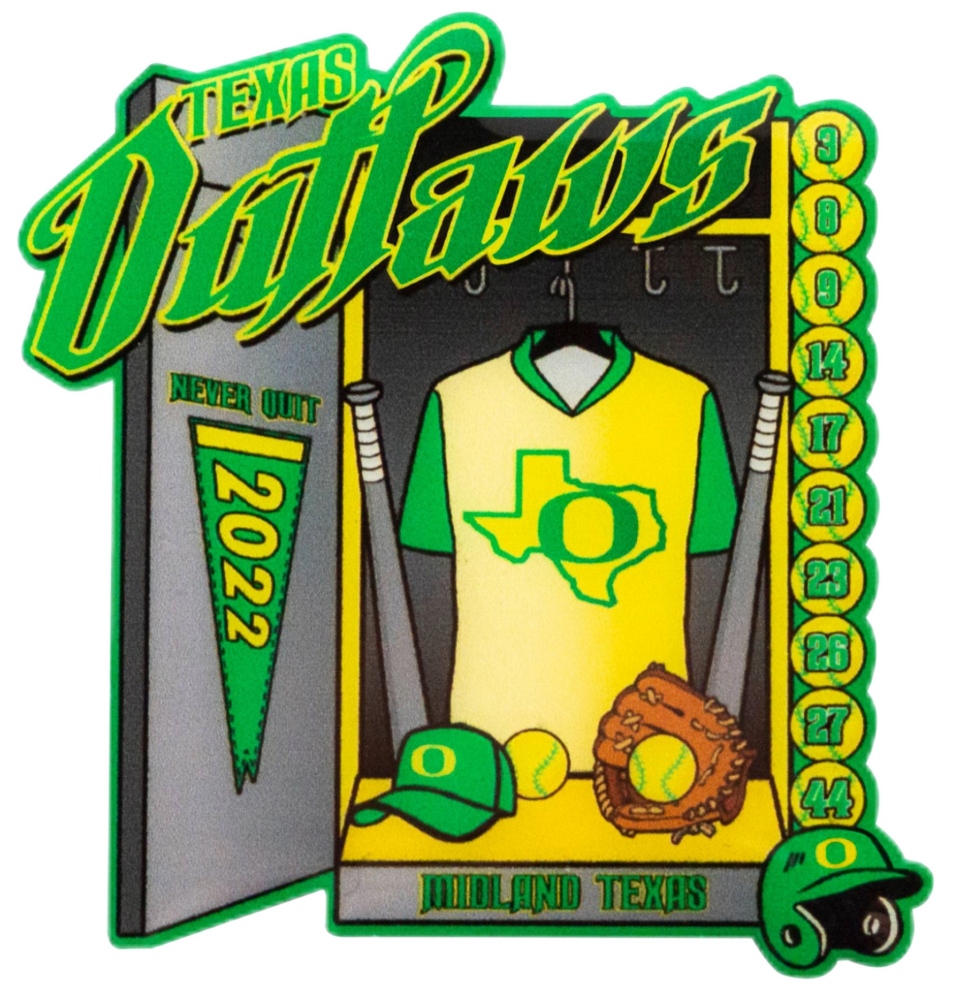 Softball Custom Printed Pin