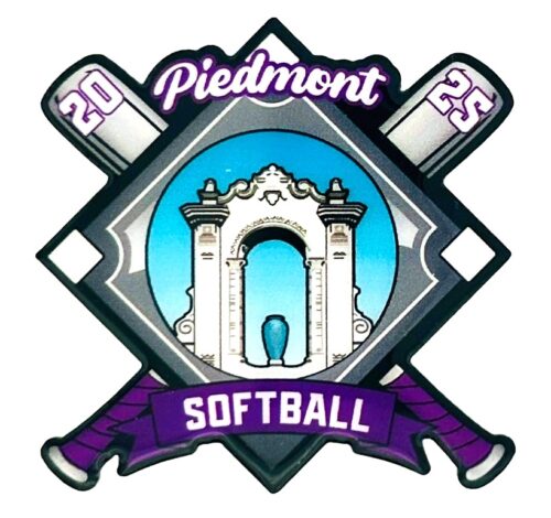 Custom Ball Team Pins - Piedmont Softball - Arch