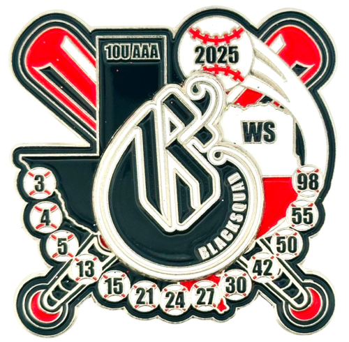 Custom Ball Team Pins - Texas Baseball Enamel Pin with Spinner