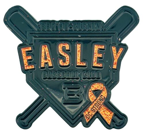 Custom Pin Options like Easley Diecut Raw Glitter Baseball Enamel Pin