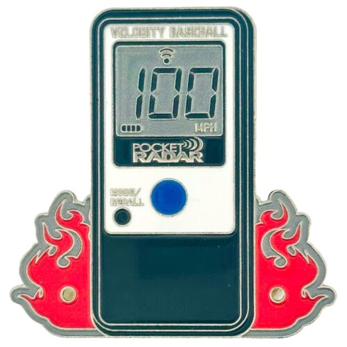 Custom Pin Options like Pocket Radar Flames Enamel Pin with LED lights