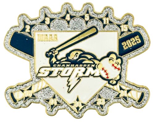 Custom Pin Options like Storm Stars Glitter Baseball Enamel pin