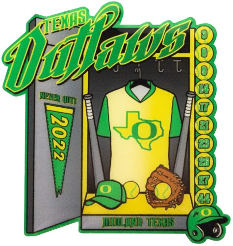 Custom Printed Pins like Texas Outlaws 14U