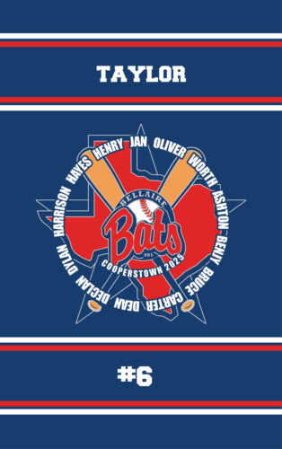 Custom Team Gear like Bellaire Bats 12U Pin Towel Custom Team Gear like Bellaire Bats 12U Pin Towel