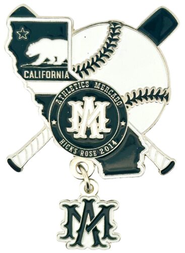 Specialty Trading Pins like California Athletics Baseball Enamel Custom Ball Pin with Dangler