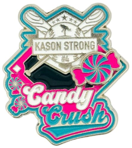 Specialty Trading Pins like Candy Crush Neon Baseball Enamel Pin With Spinner